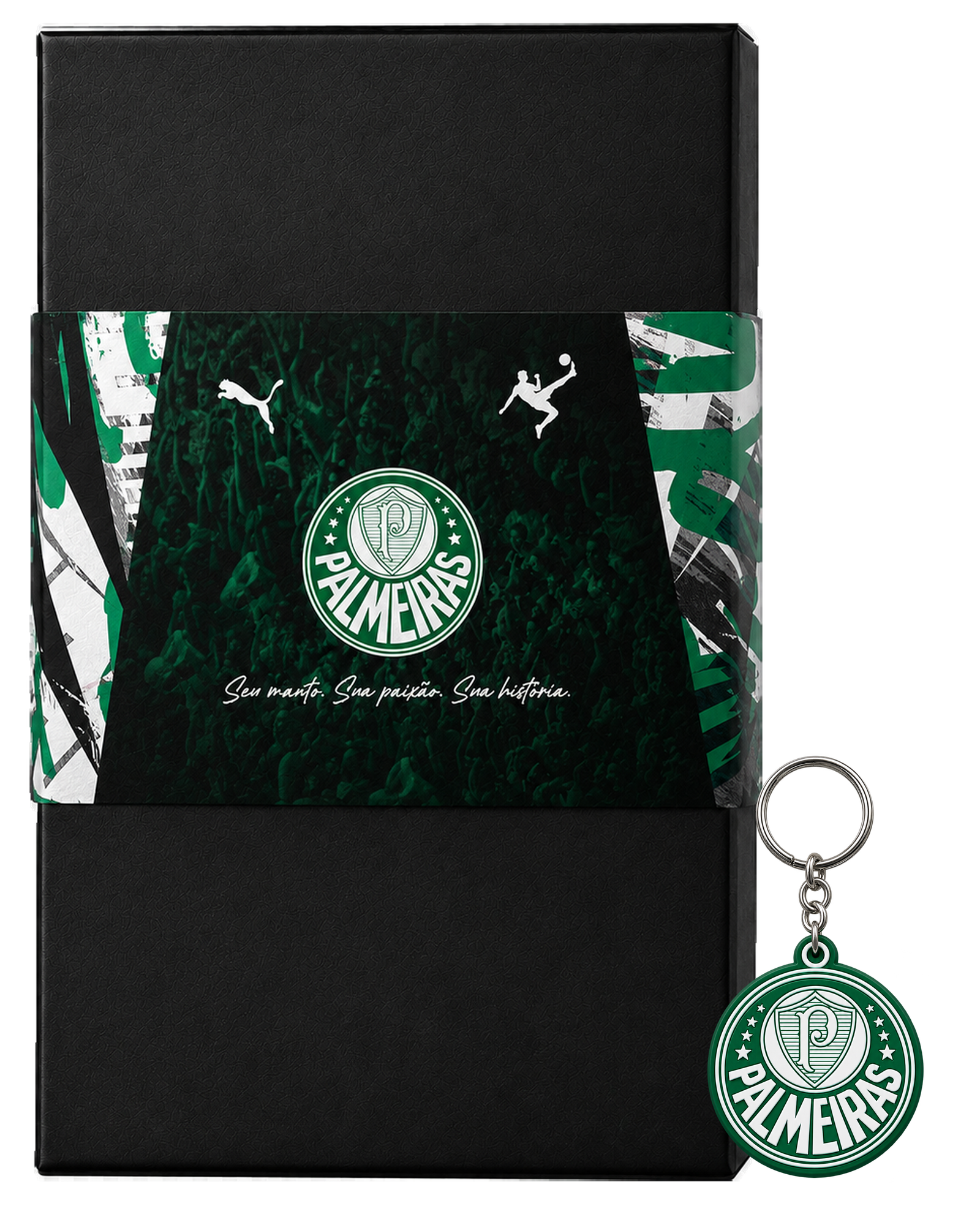 Caixa e chaveiro do Palmeiras