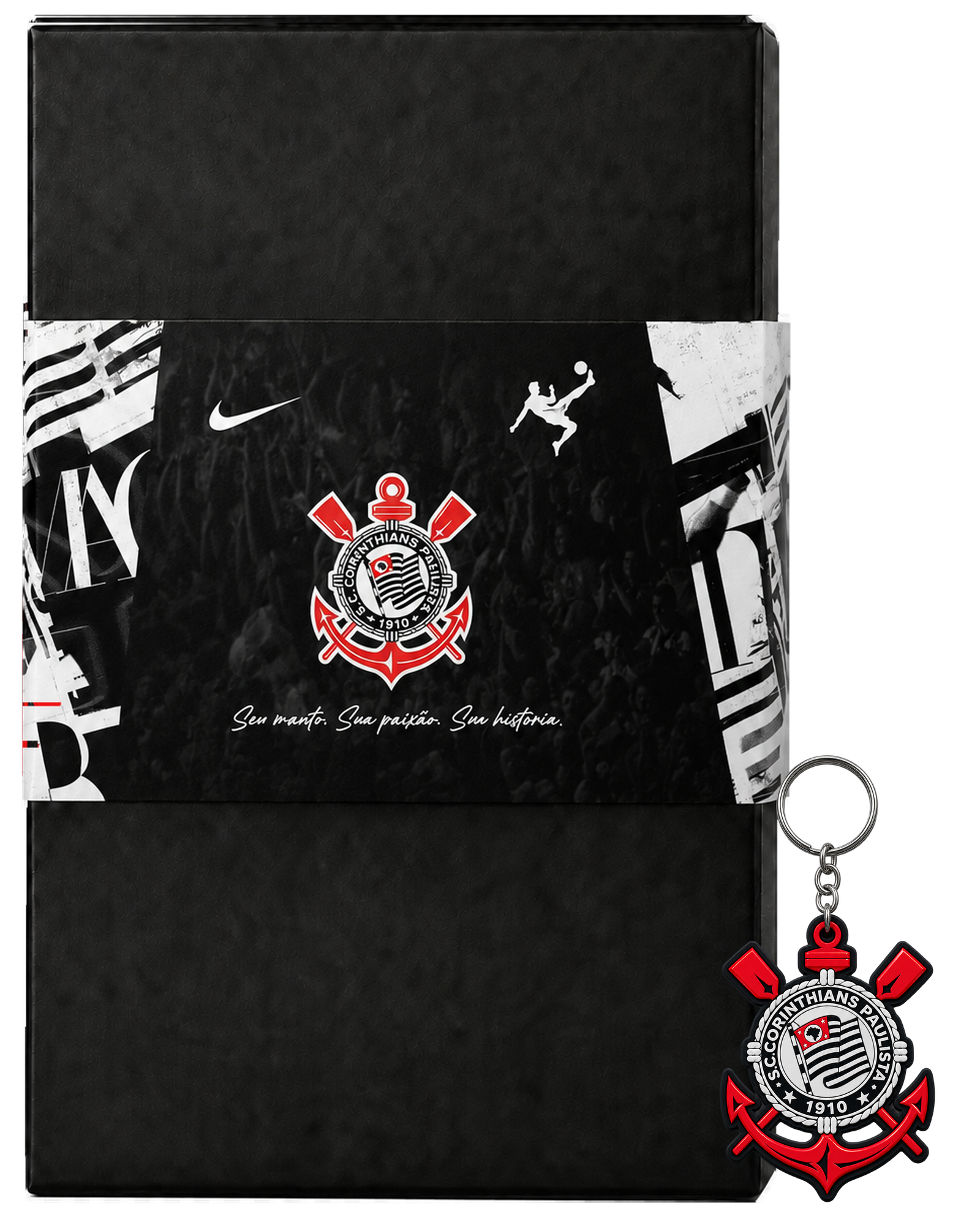 Caixa e chaveiro do Corinthians